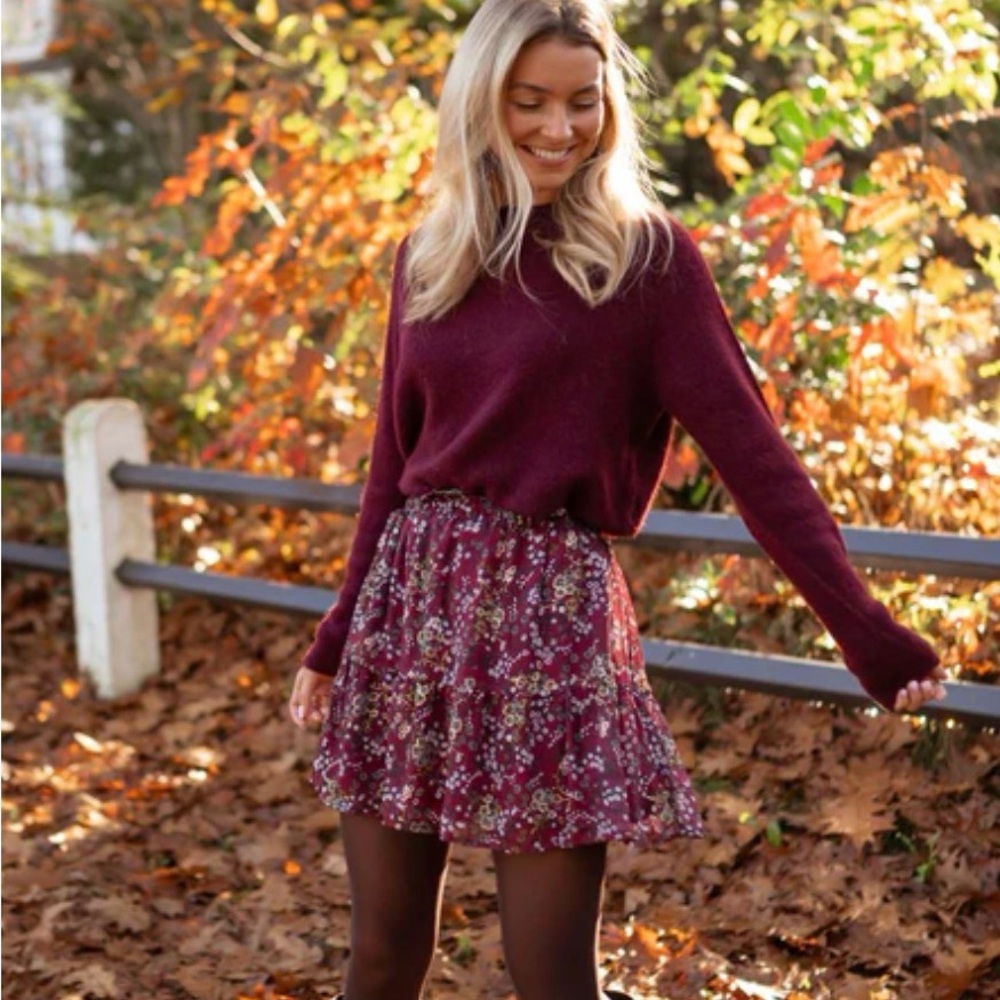 {EASY CLOTHES} Burgundy Shana Sweater one size